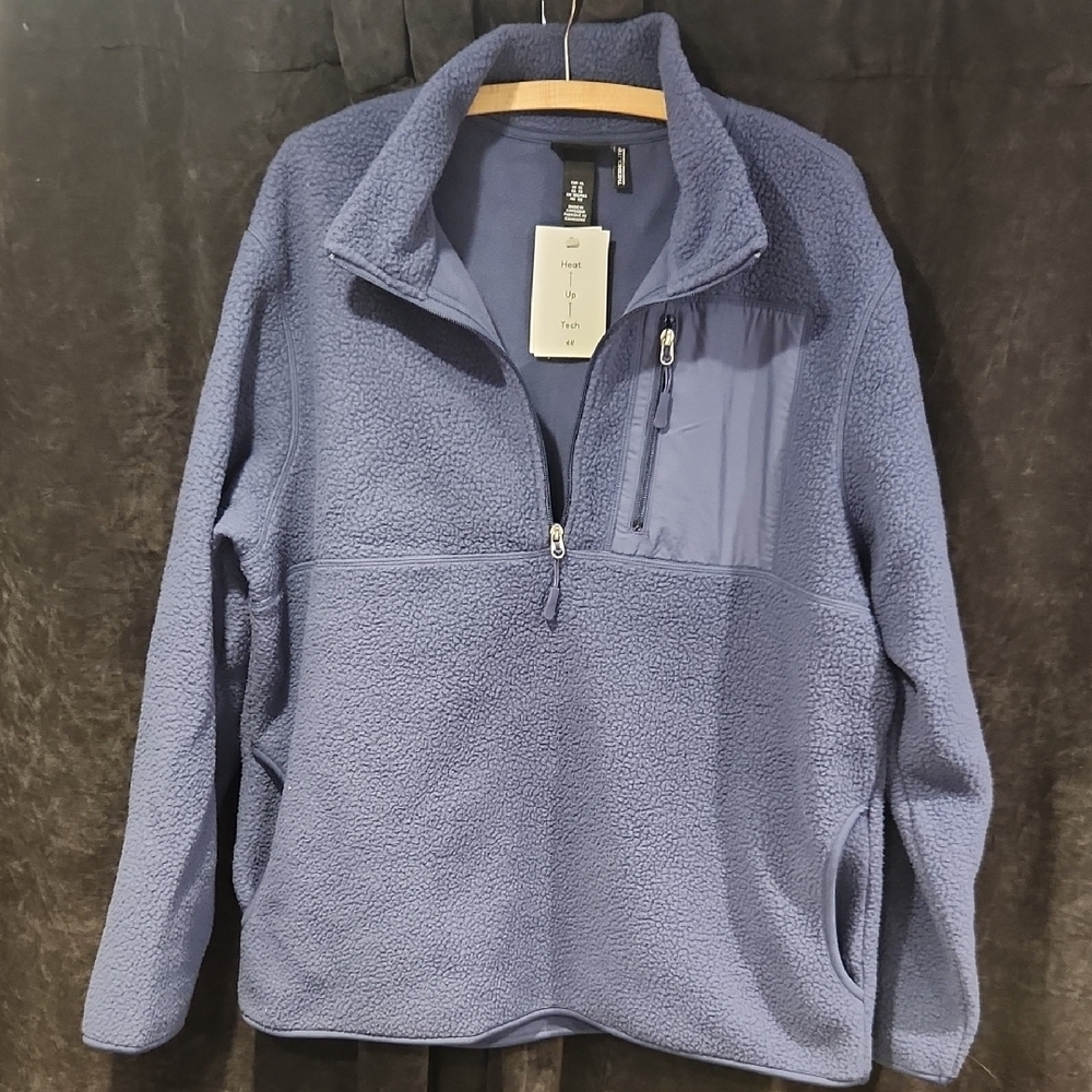 Men's Blue Half-Zip Sweater